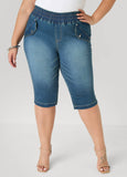 Pull On Denim Capris
