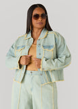 Frayed Denim Trucker Jacket