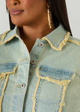 Frayed Denim Trucker Jacket