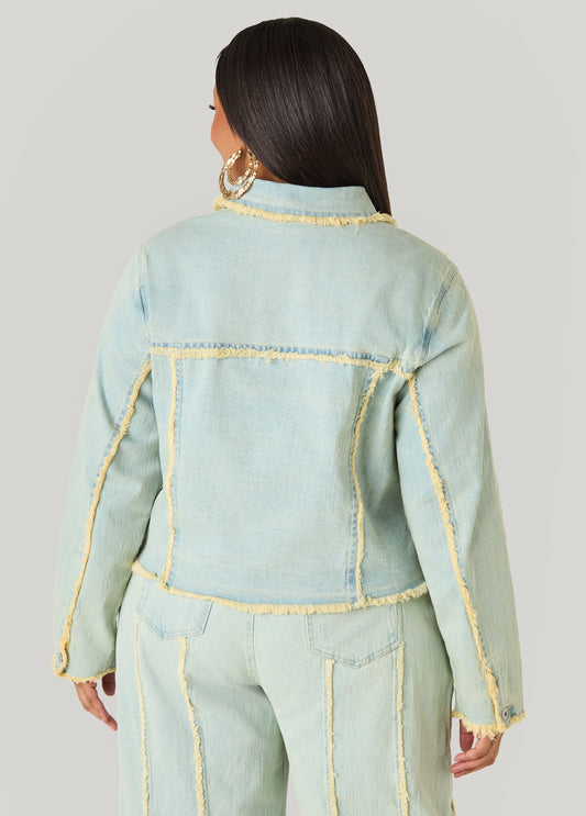 Frayed Denim Trucker Jacket