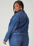 Cropped Studded Denim Jacket