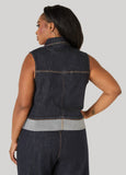 Cuffed Denim Vest