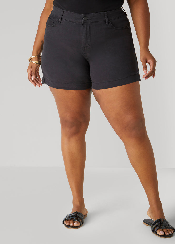 Mid Rise Denim Shorts – Ashley Stewart
