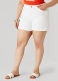 Mid Rise Denim Shorts
