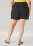 Button Front Denim Shorts