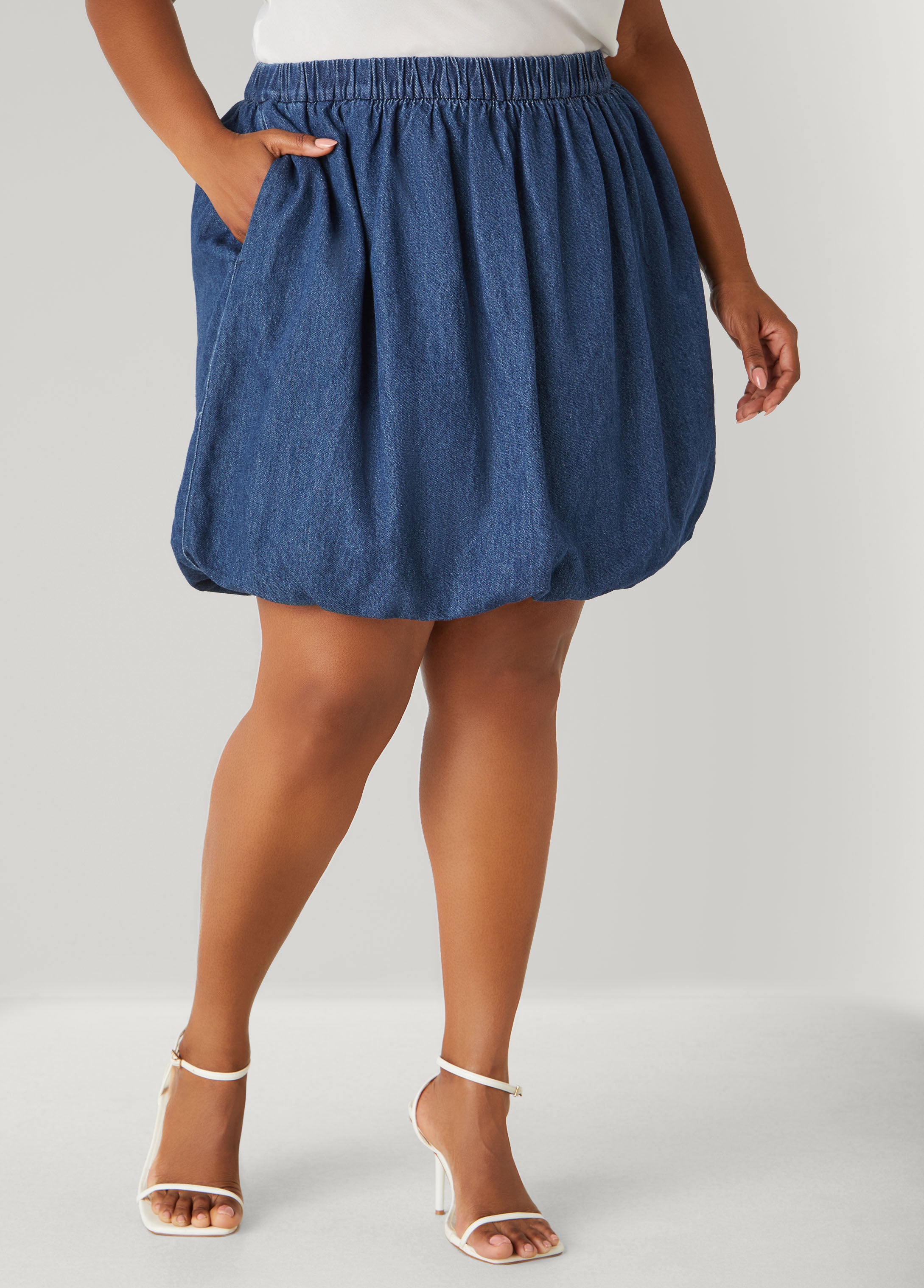 Denim Bubble Skirt