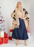 Plus Size Denim Maxi Skirt Plus Size Jean Bubble Skirt