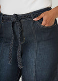 Braided Belt Bermuda Shorts
