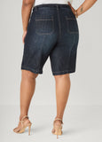 Braided Belt Bermuda Shorts