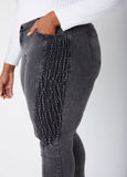 Shirred Skinny Jeans