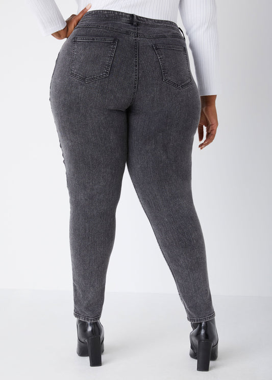 Shirred Skinny Jeans