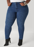 Crystal Mid Rise Skinny Jeans
