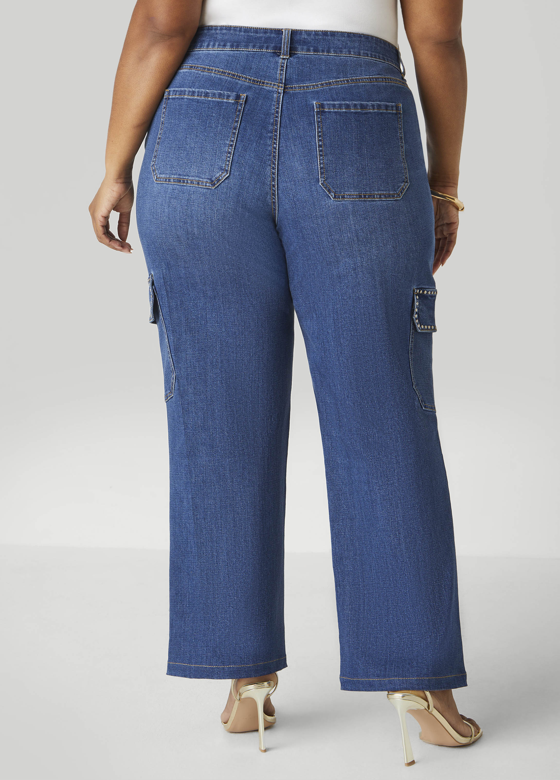 Studded Cargo Jeans