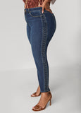 Pleated Skinny Jeans