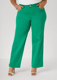 Mid Rise Straight Leg Jeans