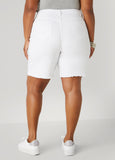 High Rise Distressed Denim Shorts