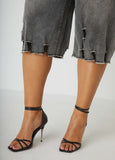 Distressed Denim Capris