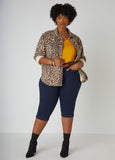 Pintucked Denim Capris