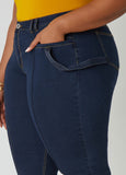Pintucked Denim Capris