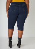 Pintucked Denim Capris