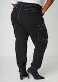 Denim Cargo Joggers