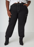 Denim Cargo Joggers