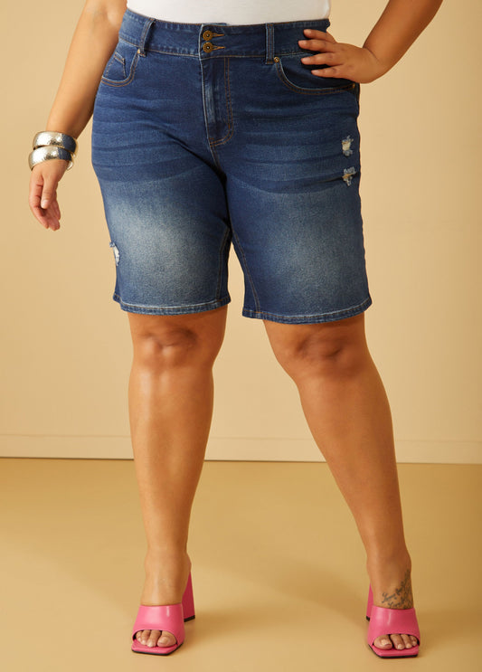 Fearless Mid Rise Denim Shorts