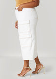 Denim Maxi Cargo Skirt