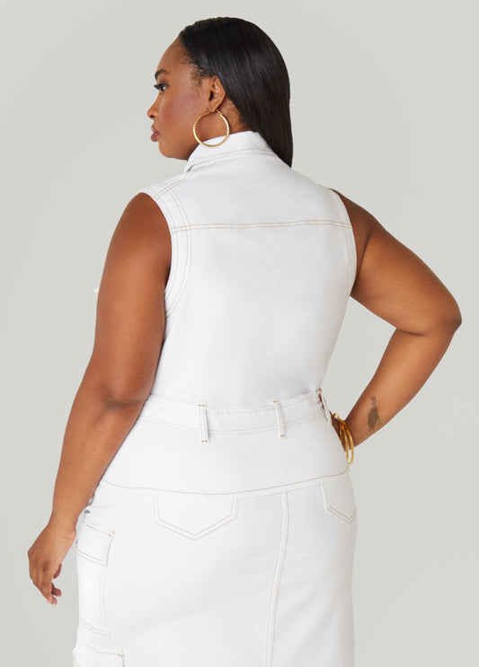 Denim Cargo Vest