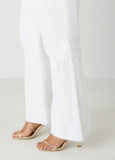Eyelet Paneled Flared Jeans