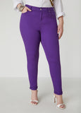 Plus Size Cuffed Denim Jeggings