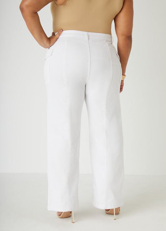 High Rise Cargo Jeans