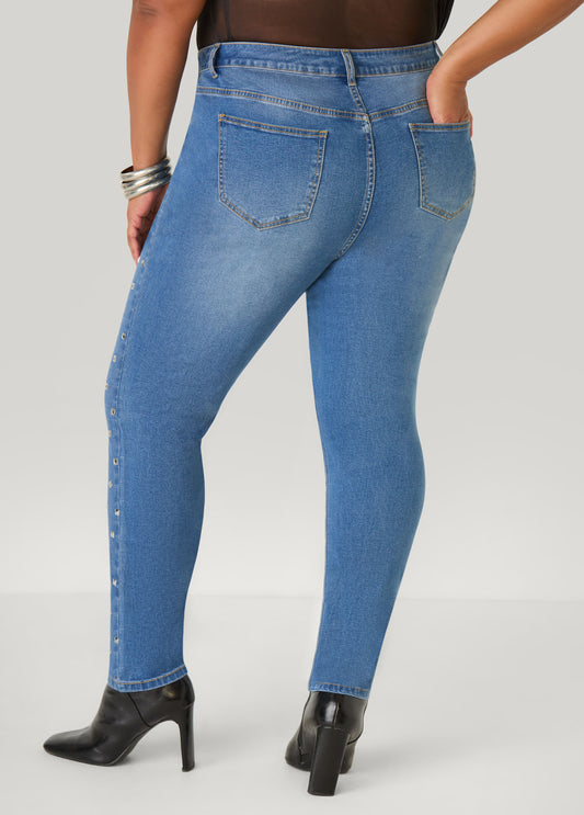 Studded Skinny Jeans