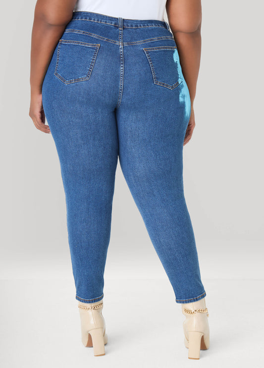 Painted Skinny Jeans