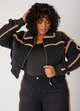 Faux Sherpa Trimmed Denim Jacket
