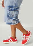Stonewash Denim Cargo Shorts