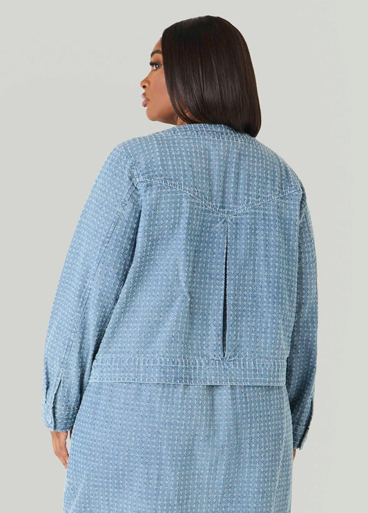 Textured Denim Jacket