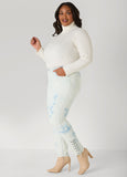 Lace Up Acid Wash Skinny Jeans