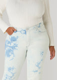 Lace Up Acid Wash Skinny Jeans