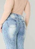 Acid Wash Bootcut Jeans