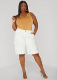 Frayed Cargo Bermuda Shorts