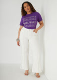 High Rise Studded Flared Jeans