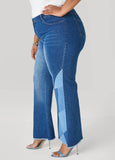 Patchwork Flared Jeans