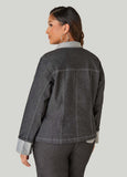Cuffed Two Tone Denim Jacket