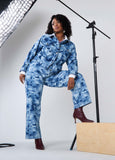 Pixel Print Straight Leg Jeans