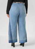 Two Tone Straight Leg Jeans
