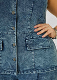 Stonewash Denim Wash Vest