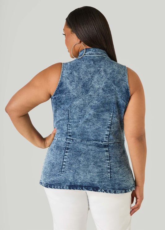 Stonewash Denim Vest