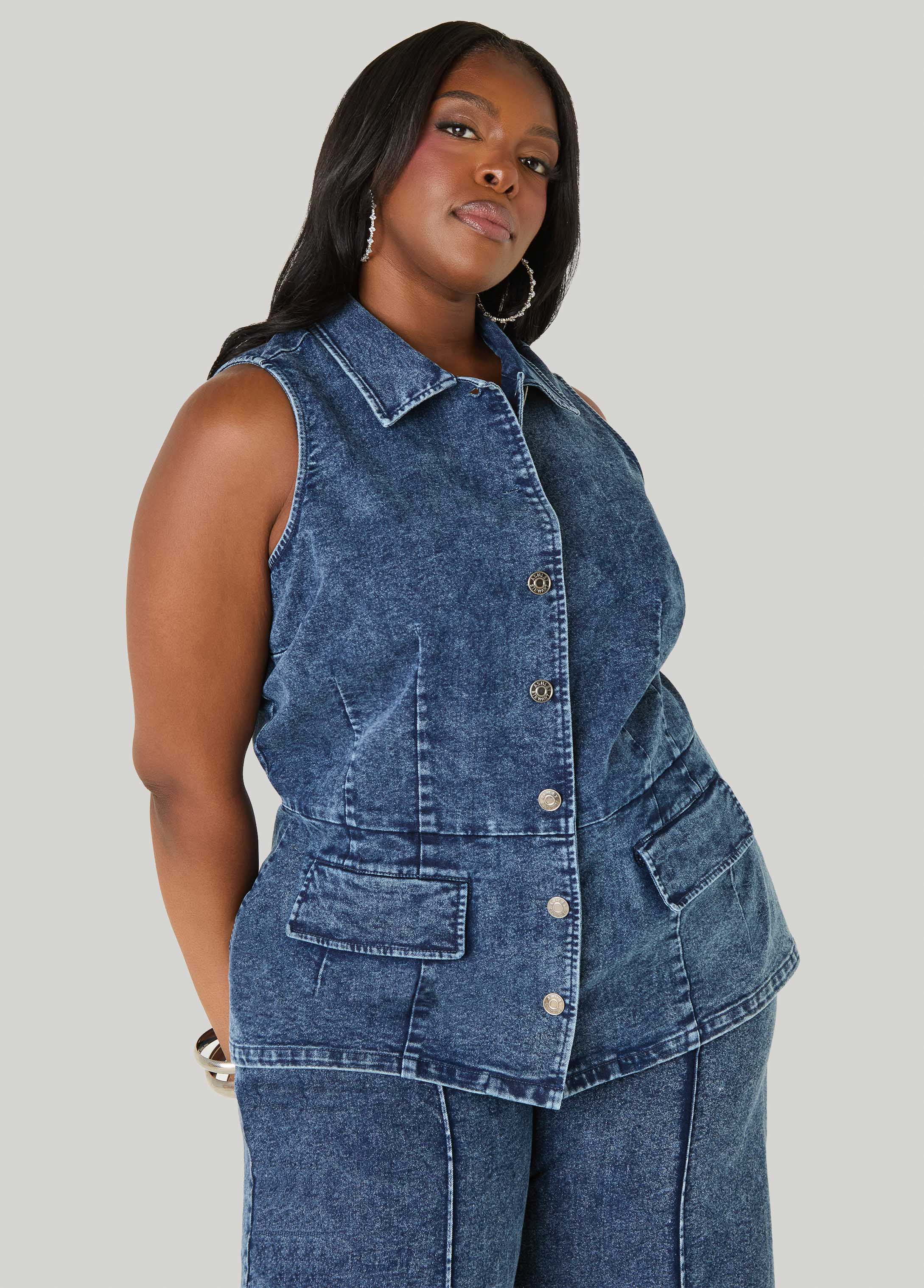 Stonewash Denim Wash Vest