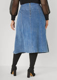 Split Front A Line Midi Skirt